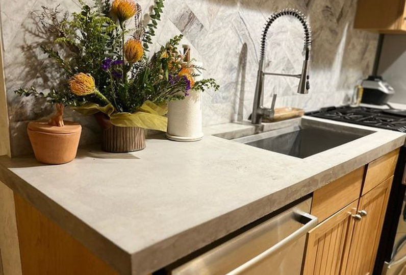 DIY Concrete Kitchen Worktop