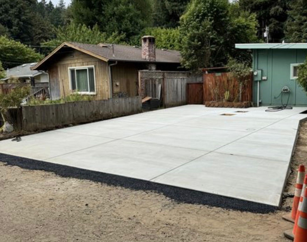 Driveway with custom septic covers