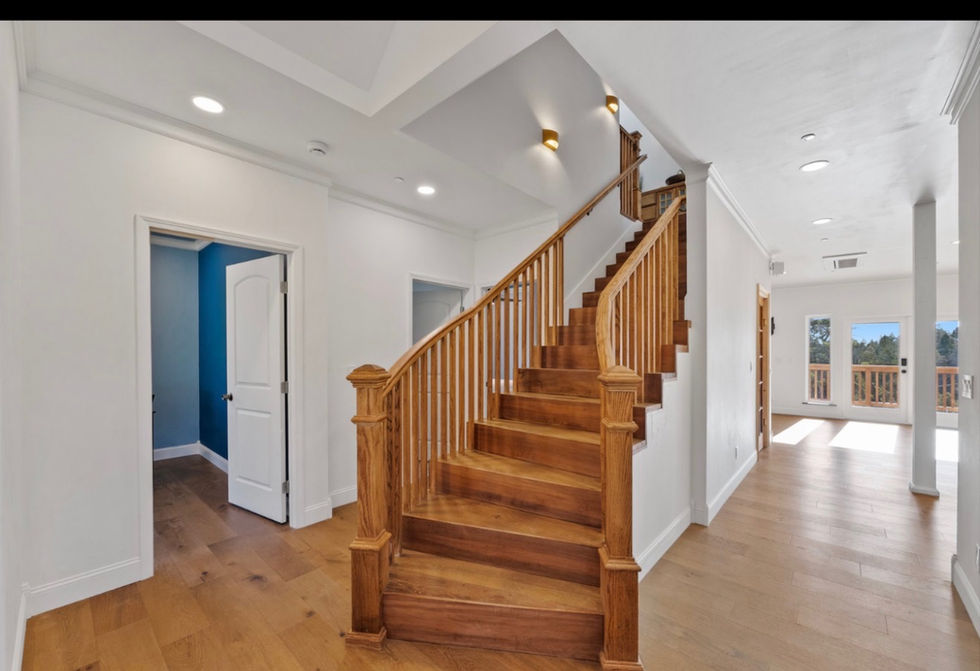 Custom staircase in new build home