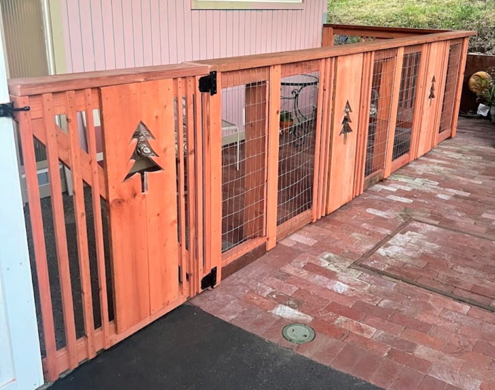 Custom fence for a home in the redwoods