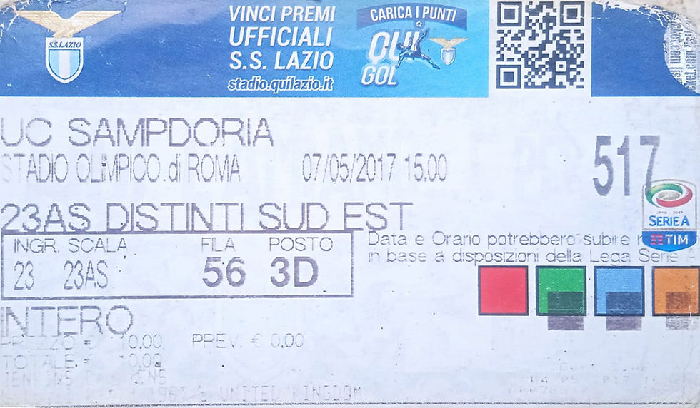 Ticket owned by Dag Jenkins, photo by Dag Jenkins