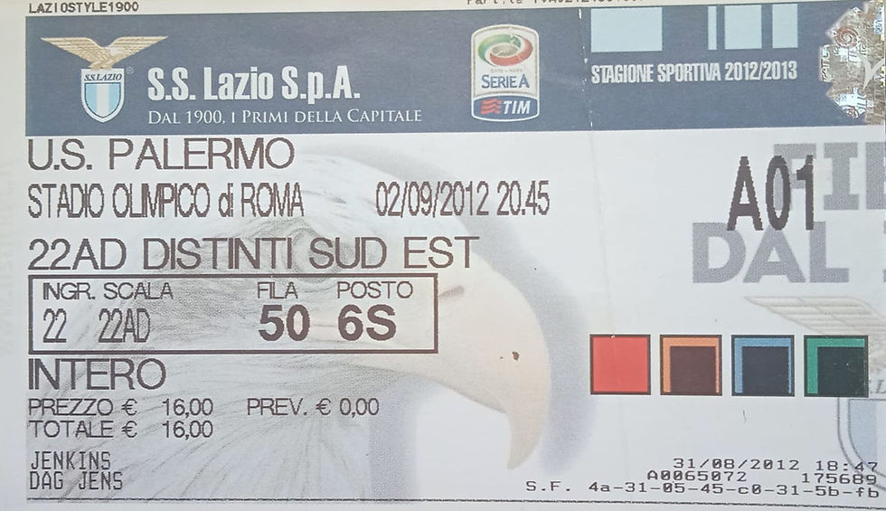 Ticket owned by Dag Jenkins. Photo by Dag Jenkins