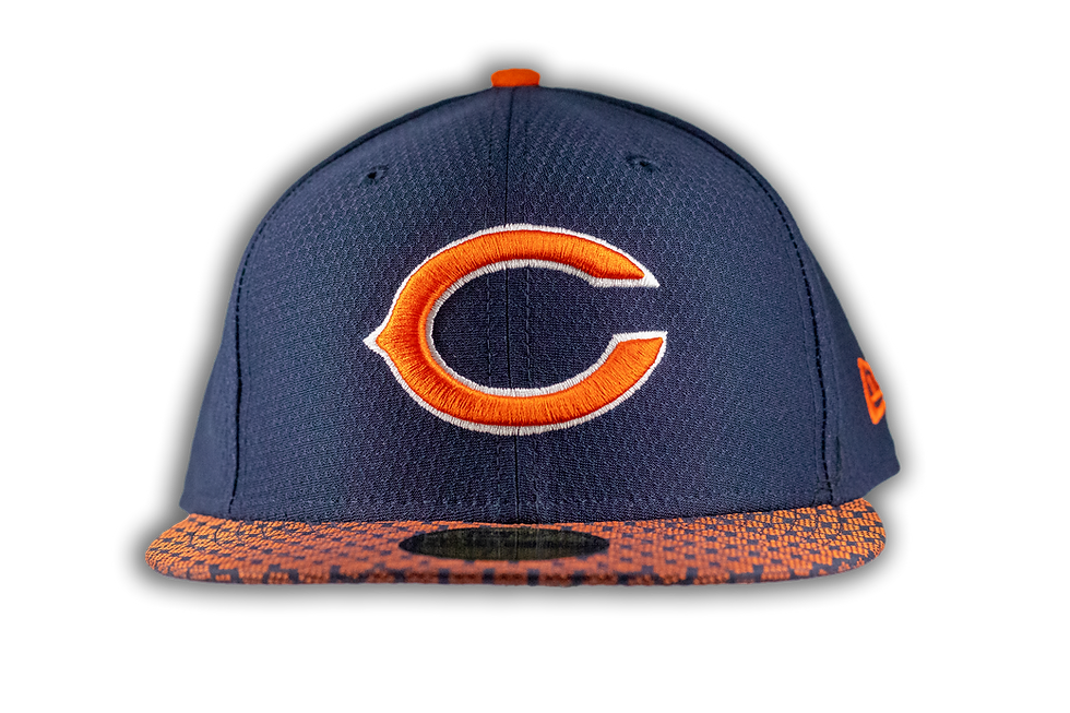 Chicago Bears Honeycomb Sideline C Logo 59Fifty Cap by New Era