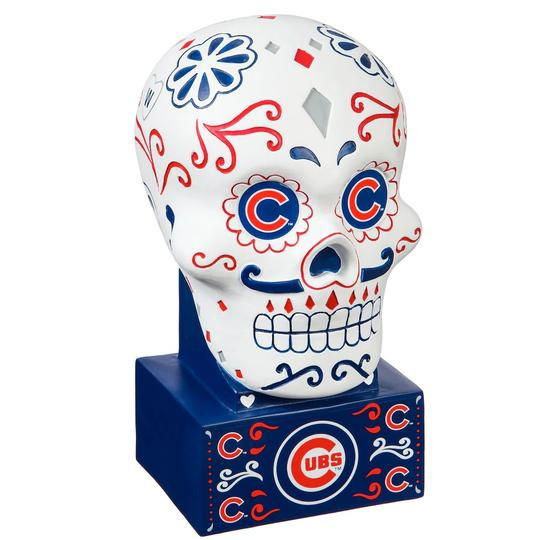 FOCO Chicago Cubs Sugar Skull Garden Statue