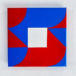 lumen by Jessica Moritz, chromostereopsis, carmen herrera, frank stella art, ellsworth kelly painting, hard edge painting, square painting, geometric painting for sale