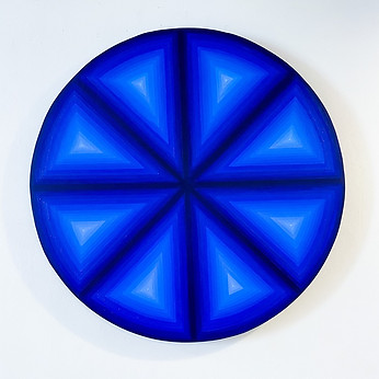 jessica moritz painting,op art, light and space art, colorfield painting, israeli art for sale, geometric abstract painting,geometric art, odd shape painting, shaped canvas for sale, optical illusion painting,art trends 2023