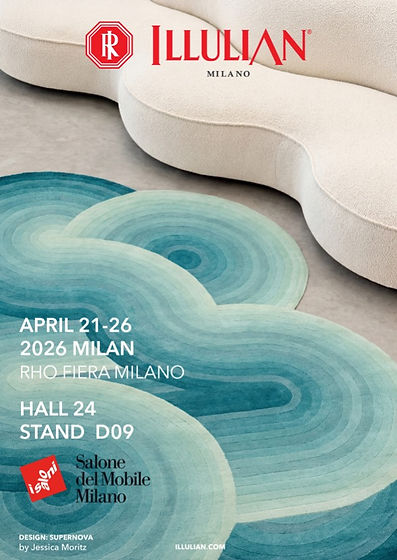 Quantum Dance collection rug by Jessica Moritz for Illulian, Salone del Mobile 2026