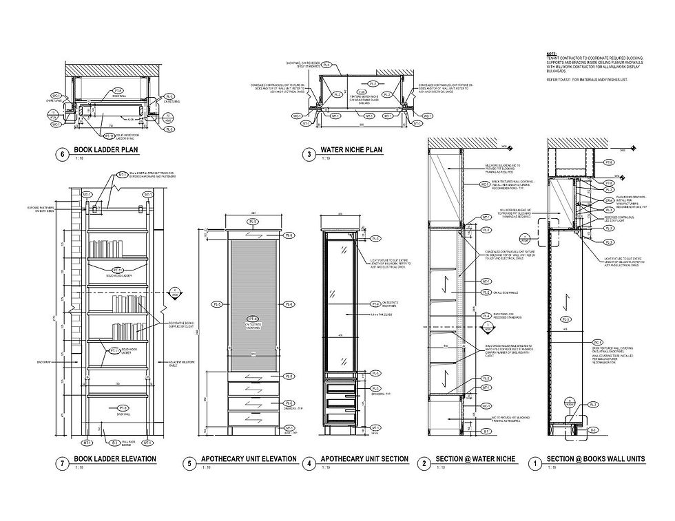 retail project - millwork details