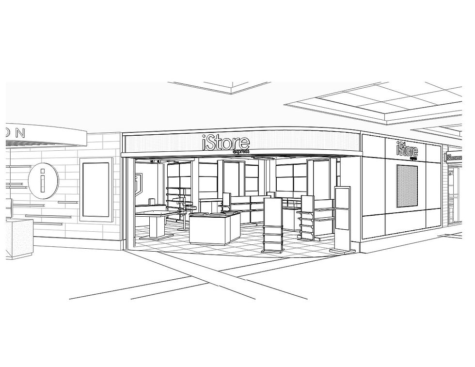 retail - storefront 3d view