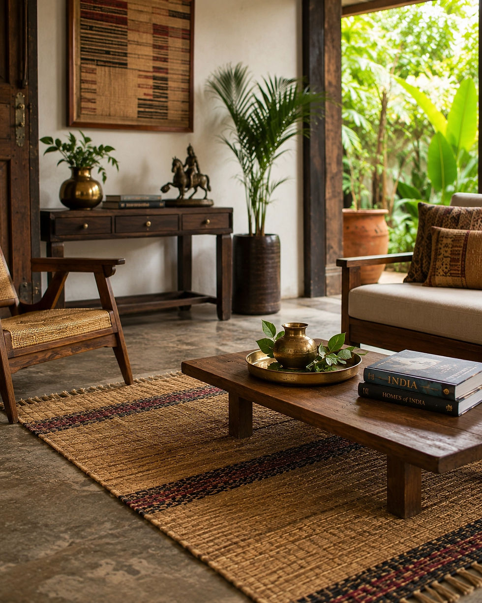 Adwitri Heritage Overseas export collection of Madurkathi mat