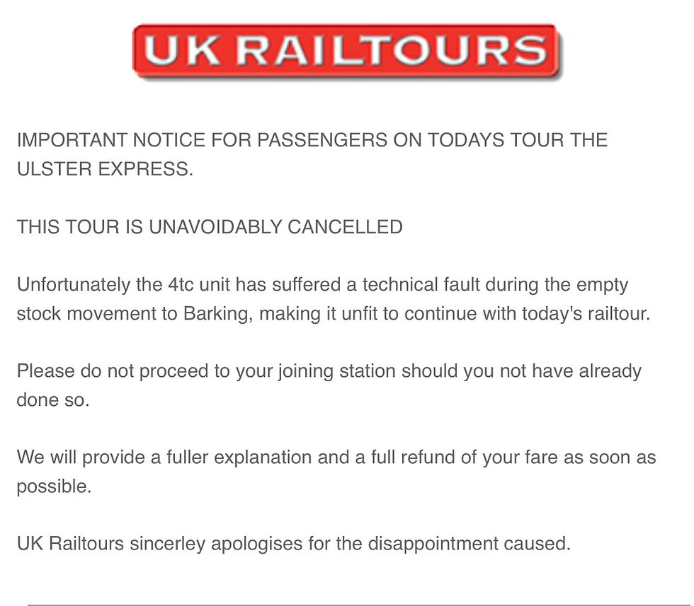 The Ulster Express Cancelled