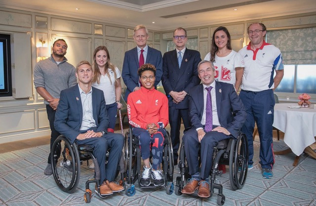 Nick with paralympic athletes