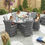 Thumbnail: Sienna 6 seat oval dining set Grey