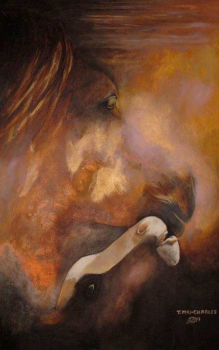 "Jument et son poulain"