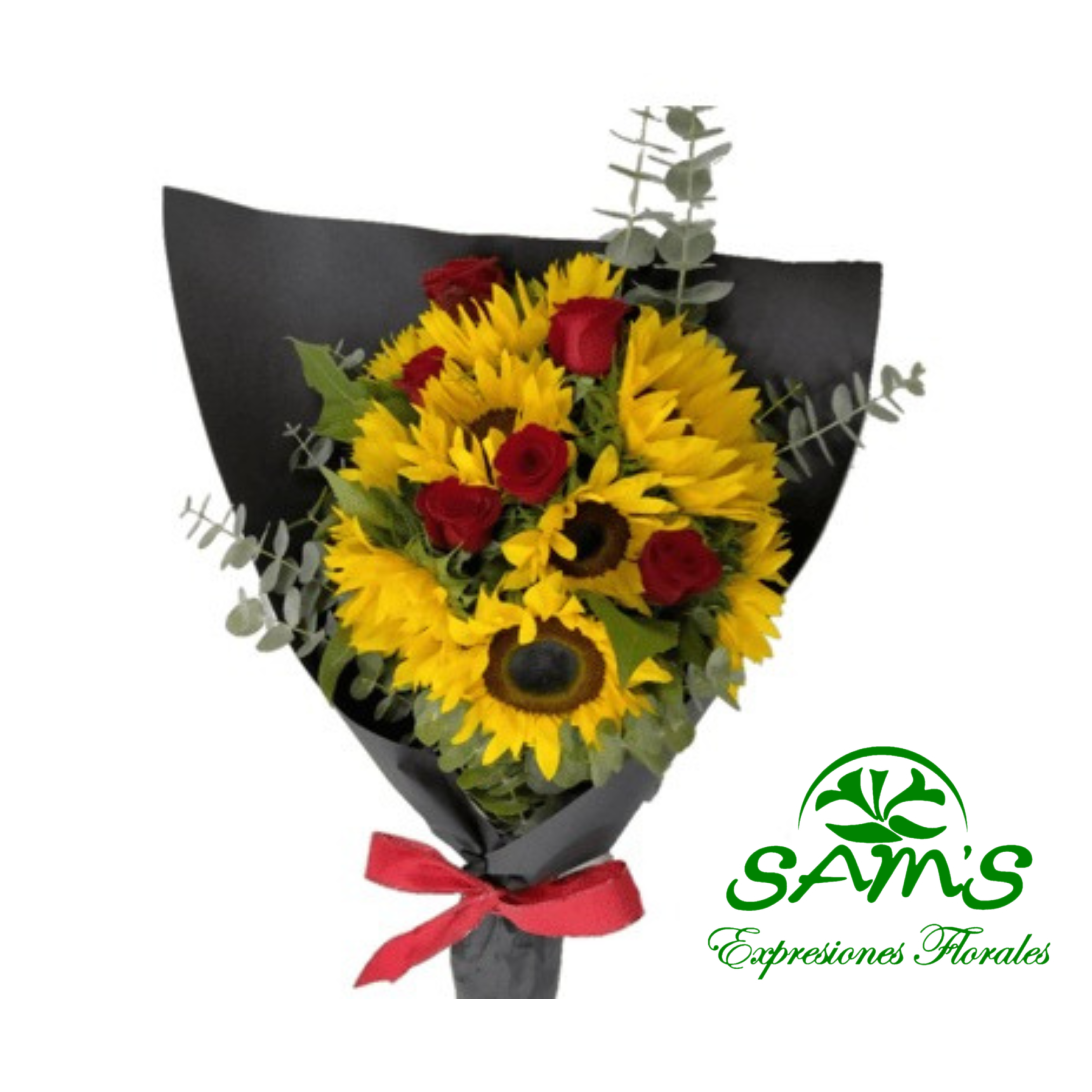 RAMO DE 10 GIRASOLES + 12 ROSAS