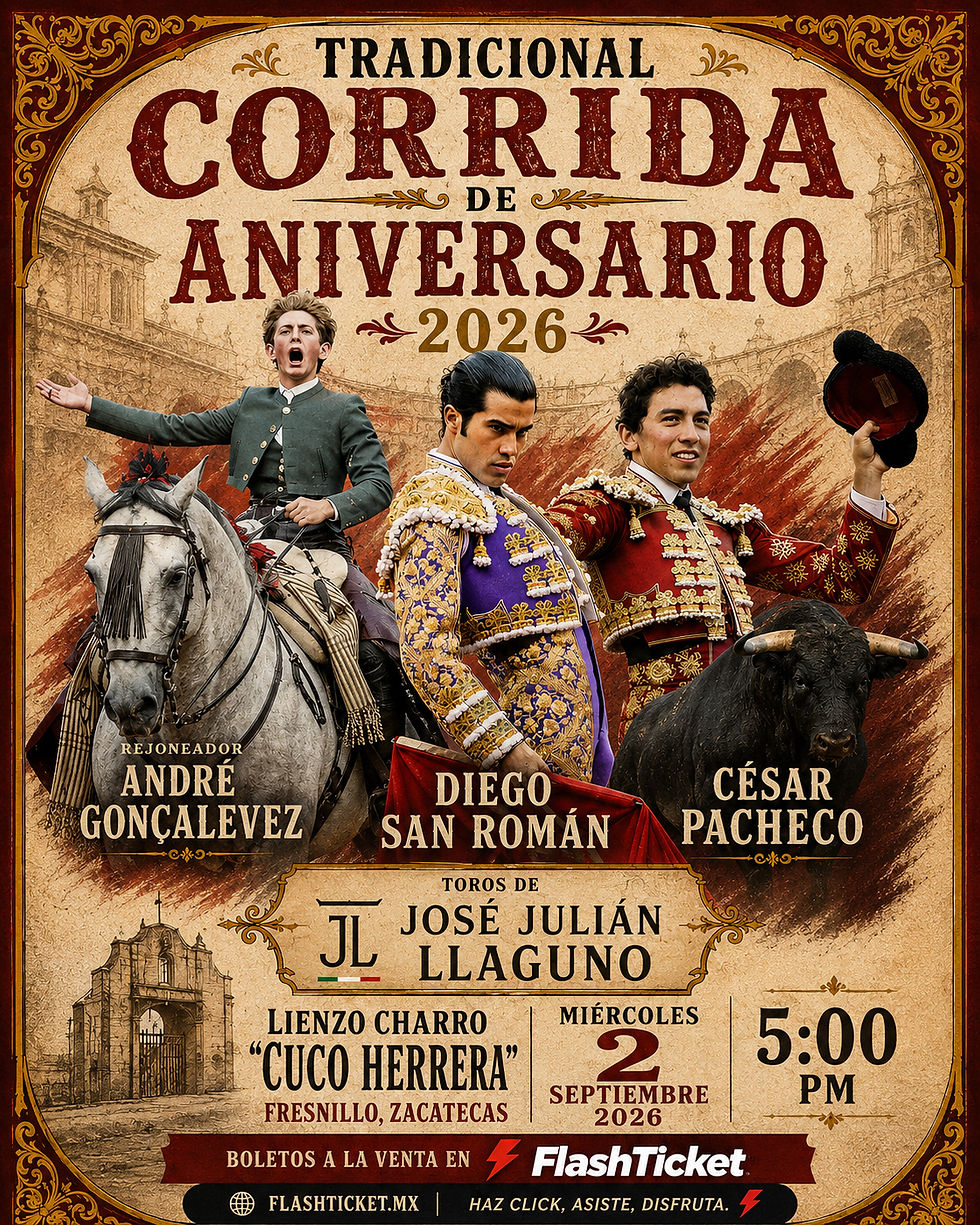 Tradicional Corrida de Toros Fresnillo 2026