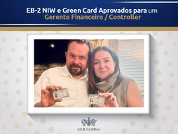 EB-2 NIW e Green Card Aprovados para Gerente Financeiro / Controller