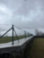 Reprise des couvertines en béton et pose d'une clôture