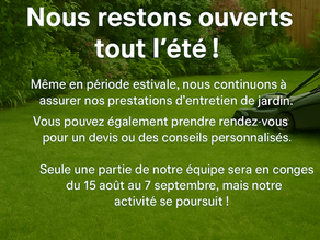 Vacances 2025 de nos équipes