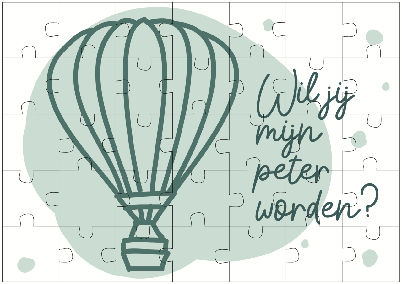 Puzzel 'Wil jij mijn peter worden?'