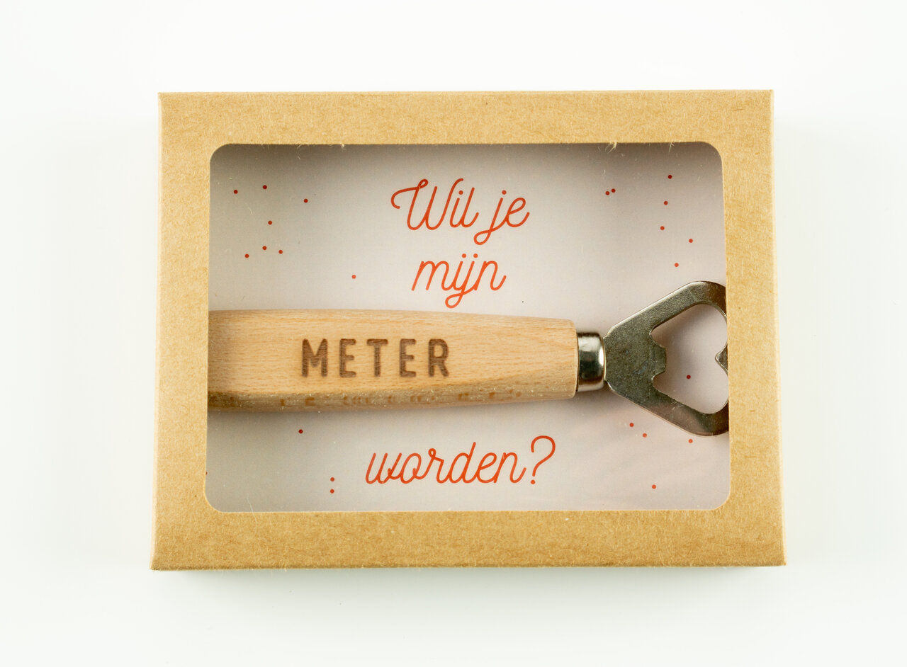 Flessenopener 'Wil jij mijn meter worden?'