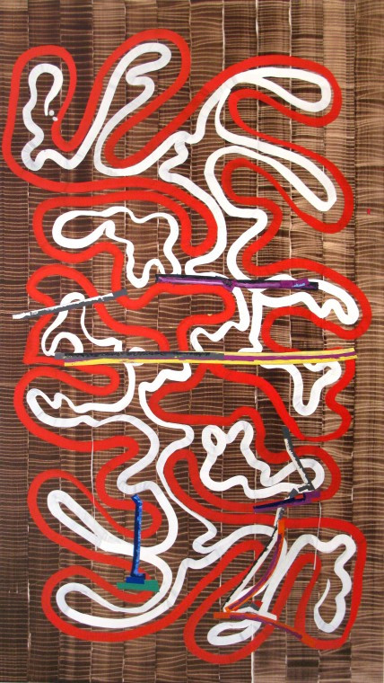 JUAN USLÉ
In Bucaramanga, 2010
198 x 112 cm
vinyl, dispersion and dry pigments on canvas