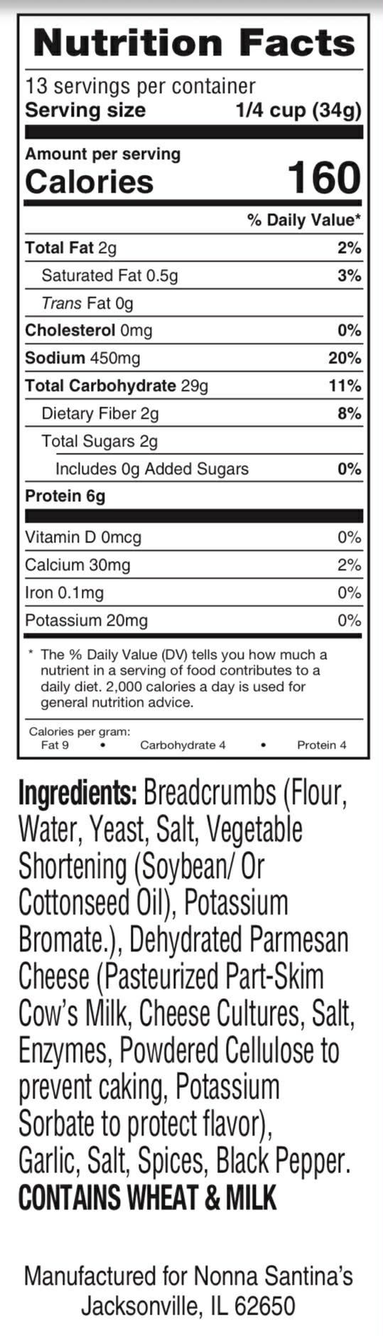 Thumbnail: Nonna Santina's 16oz Breadcrumbs-Case