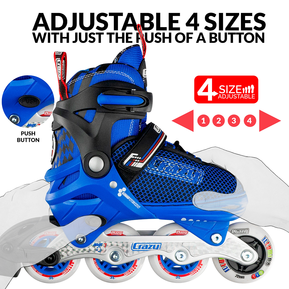 Miniature : 168 INLINE SKATES SIZE ADJUSTABLE WITH LIGHT UP WHEELS
