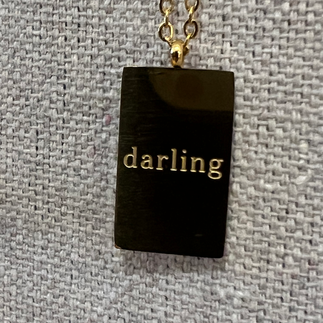 "darling" statement pendant necklace