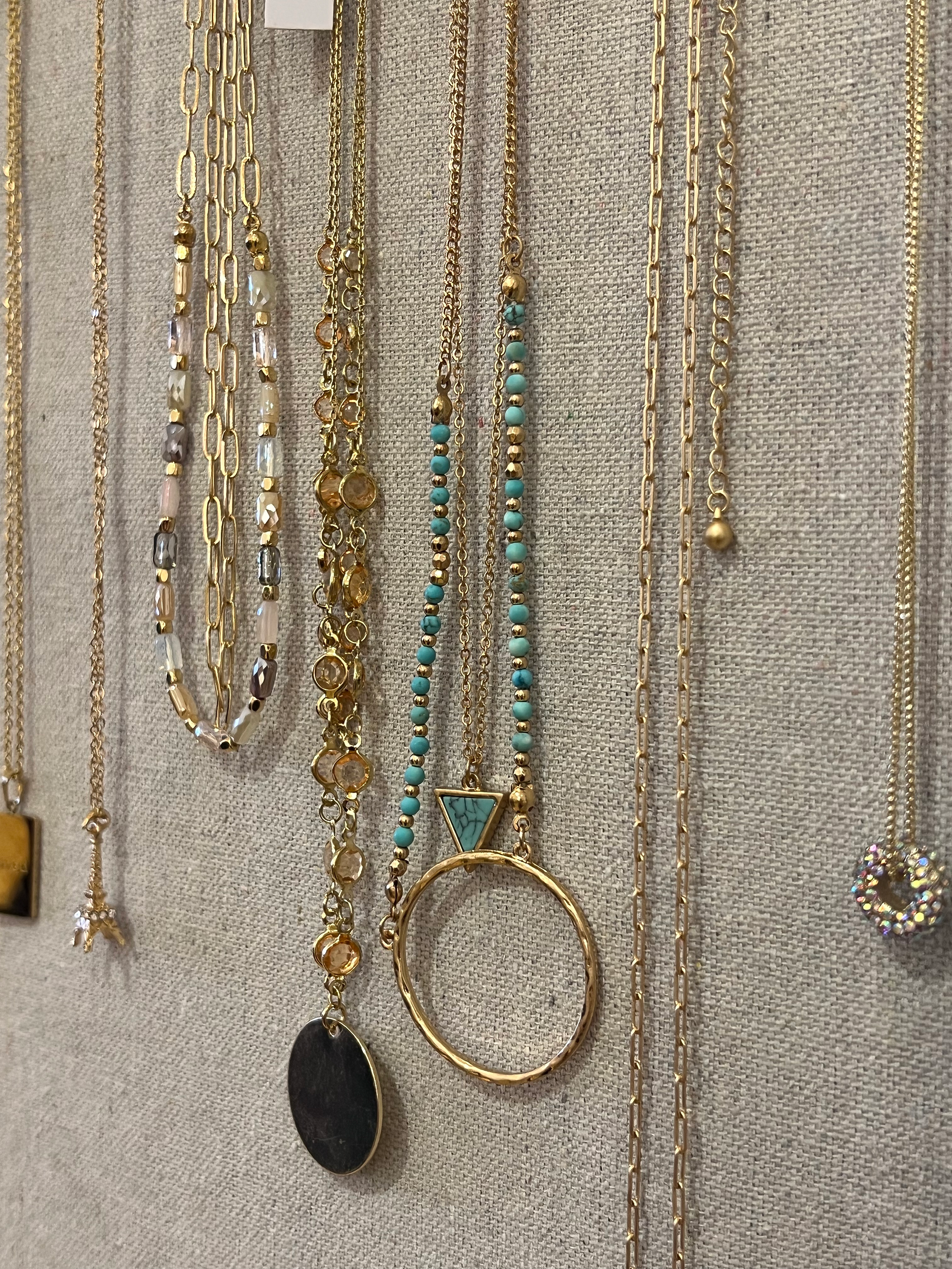 a variety of on-trend necklaces
