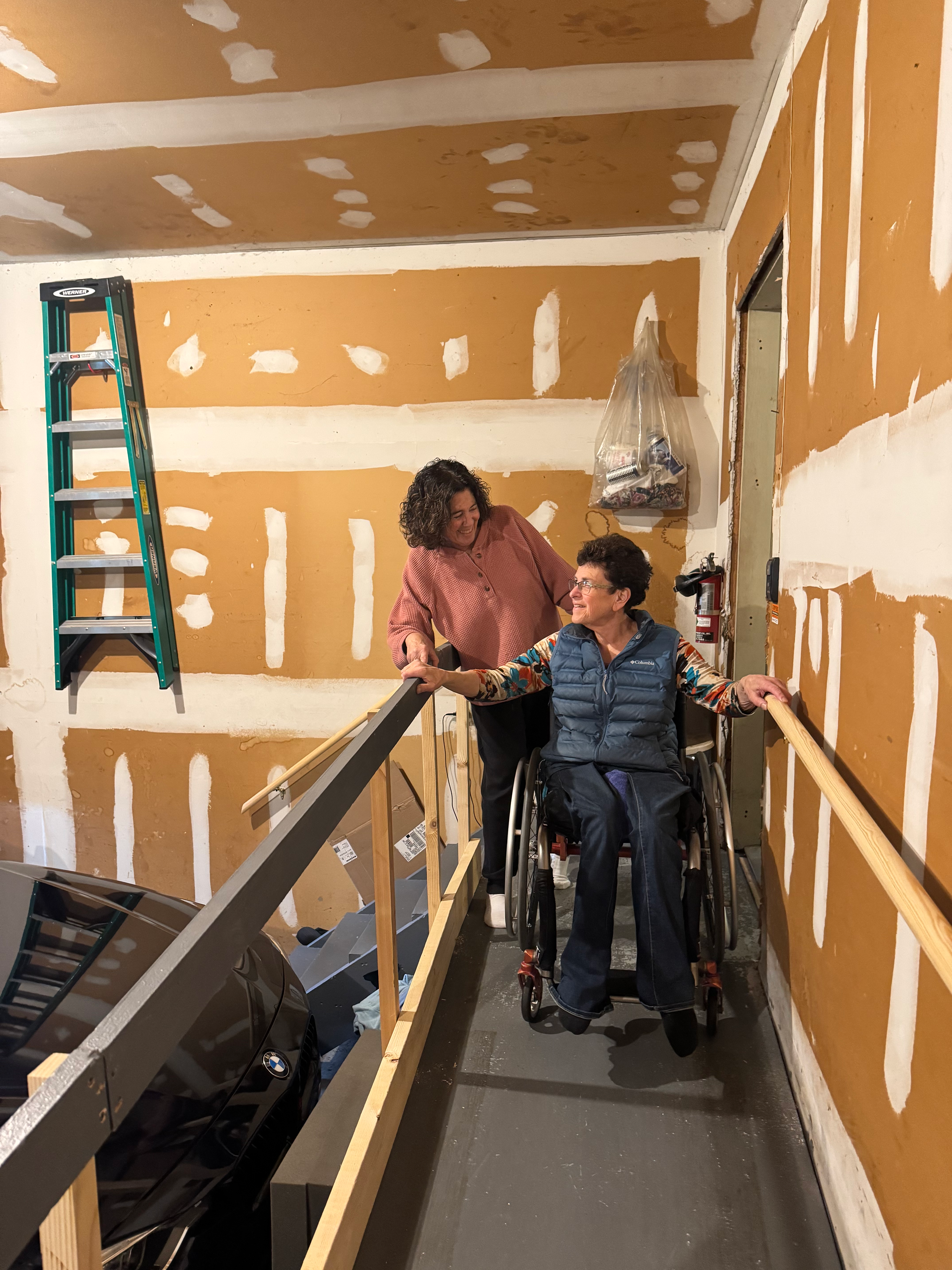 Lynda Shrager on Stair Ramp