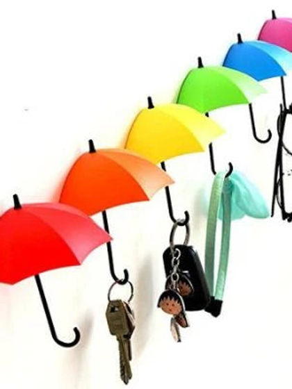 Pour: 6-Piece Umbrella Wall Hooks & Catchers for Keys, Hats & Multipurpose Hangi