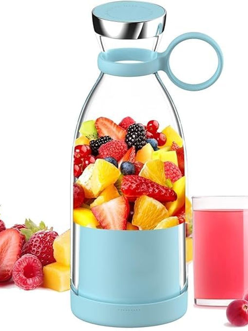 QuickBlend: Portable USB Rechargeable Bottle Juicer (420ml) for Fresh Juices, Sh