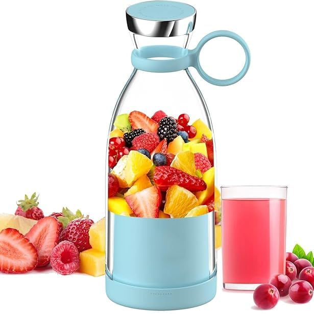 QuickBlend: Portable USB Rechargeable Bottle Juicer (420ml) for Fresh Juices, Shakes & Smoothies