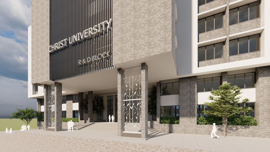 Design Render 01 of Christ University Research & Development Block Bengaluru - Institutional Architecture by Keystone Studio Bengaluru