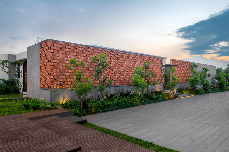 Exterior facade of Janapriya Residence Bengaluru - Residential architecture by Keystone Studio Bengaluru