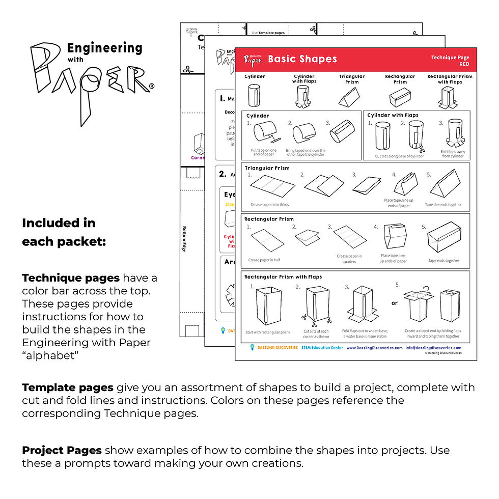 Thumbnail: CREATURES Engineering with Paper Project Packet