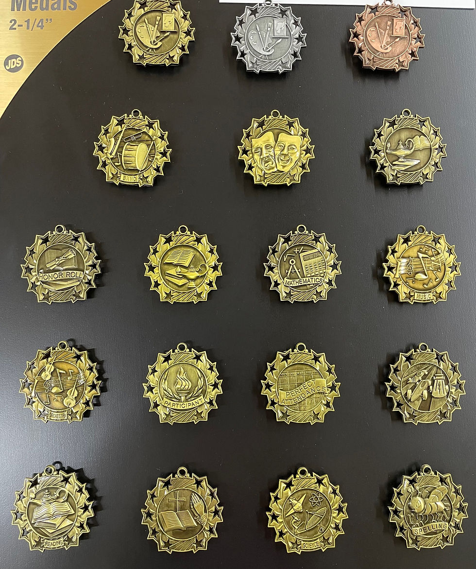 Thumbnail: ENGRAVED ACADEMIC 10-STAR MEDALS