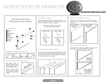 Guía de instalación de persiana Enrollable con cabezal