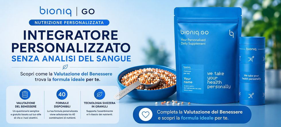 Integratore personalizzato Bioniq GO con Valutazione del Benessere