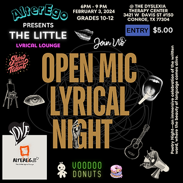 Black and Gold Modern Collage Aesthetic Open Mic Poetry Night Promotion Animated Square In