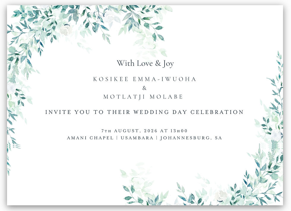 The Motlatji & Kosikee's Wedding Day Celebration