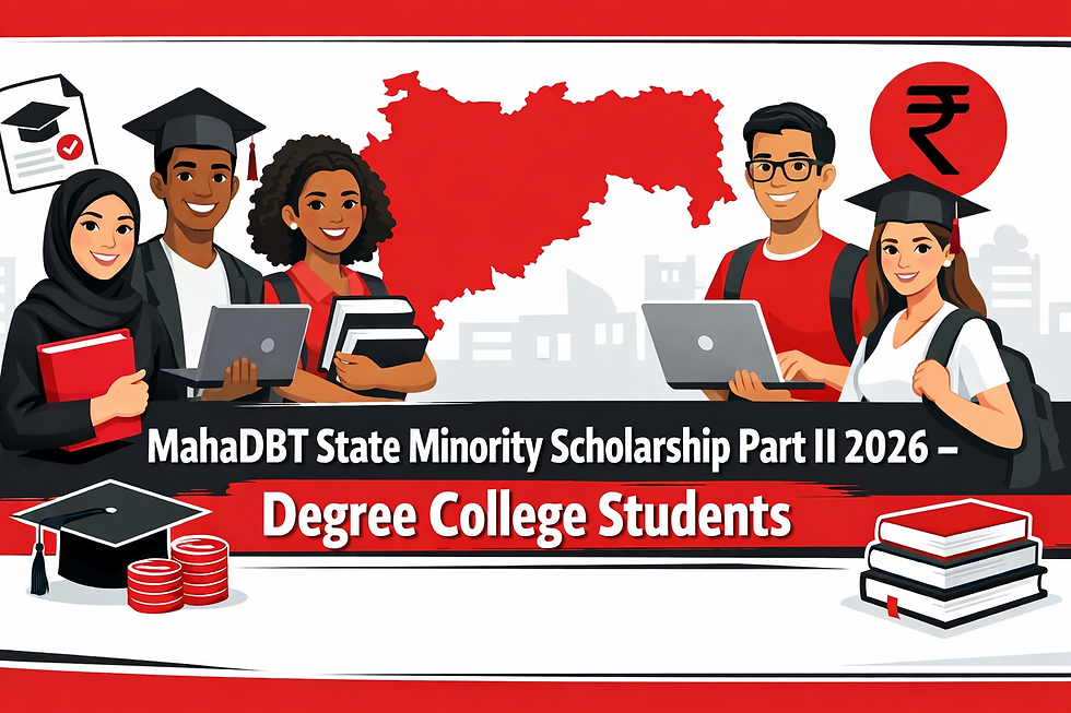 MahaDBT State Minority Scholarship Part II 2026 – Degree College Students