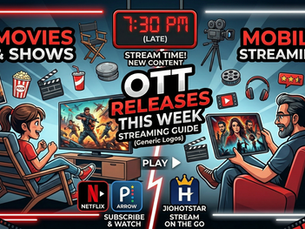Latest OTT Releases March 30–April 5 2026: Netflix, Prime Video, JioHotstar Full List & What to Watch