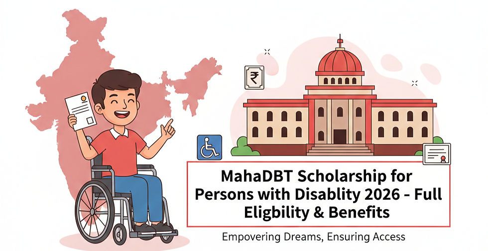 MahaDBT Scholarship for Persons with Disability 2026