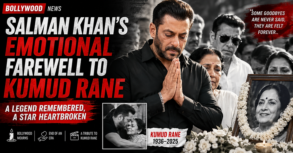 Teary-Eyed Salman Khan Pays Final Respects to Close Friend Kumud Rane: Emotional Funeral Videos Go Viral