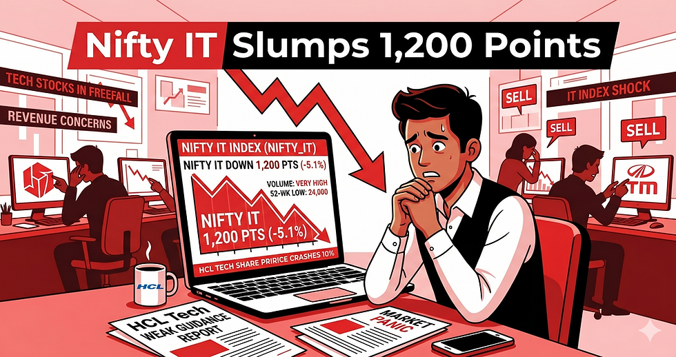 Nifty IT Slumps 1,200 Points: Infosys and Tech Mahindra Fall After HCL Tech Weak Guidance