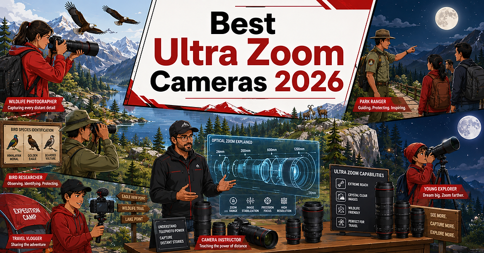 Best Ultra Zoom Cameras in 2026: DSLR-Style Superzoom Buying Guide for Wildlife, Travel & Moon Photography