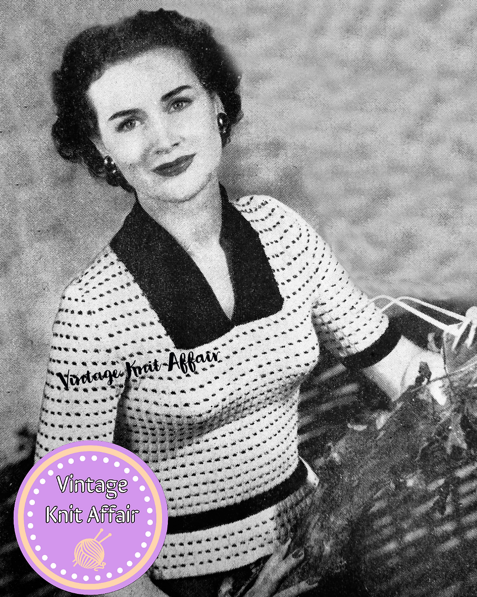 1950s Knitting Patterns Vintage Knit Affair