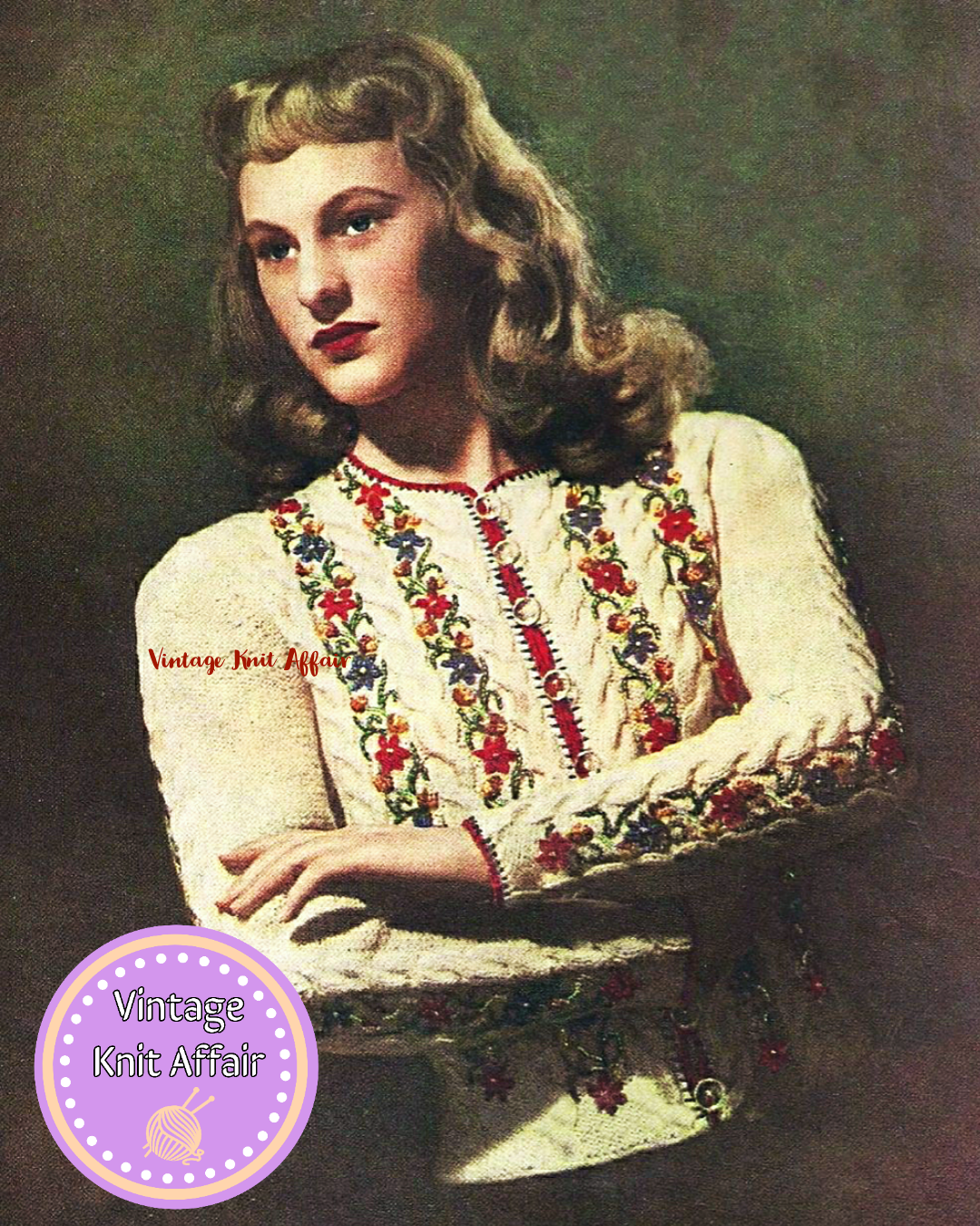 1940s Ladies Tyrolean Cardigan